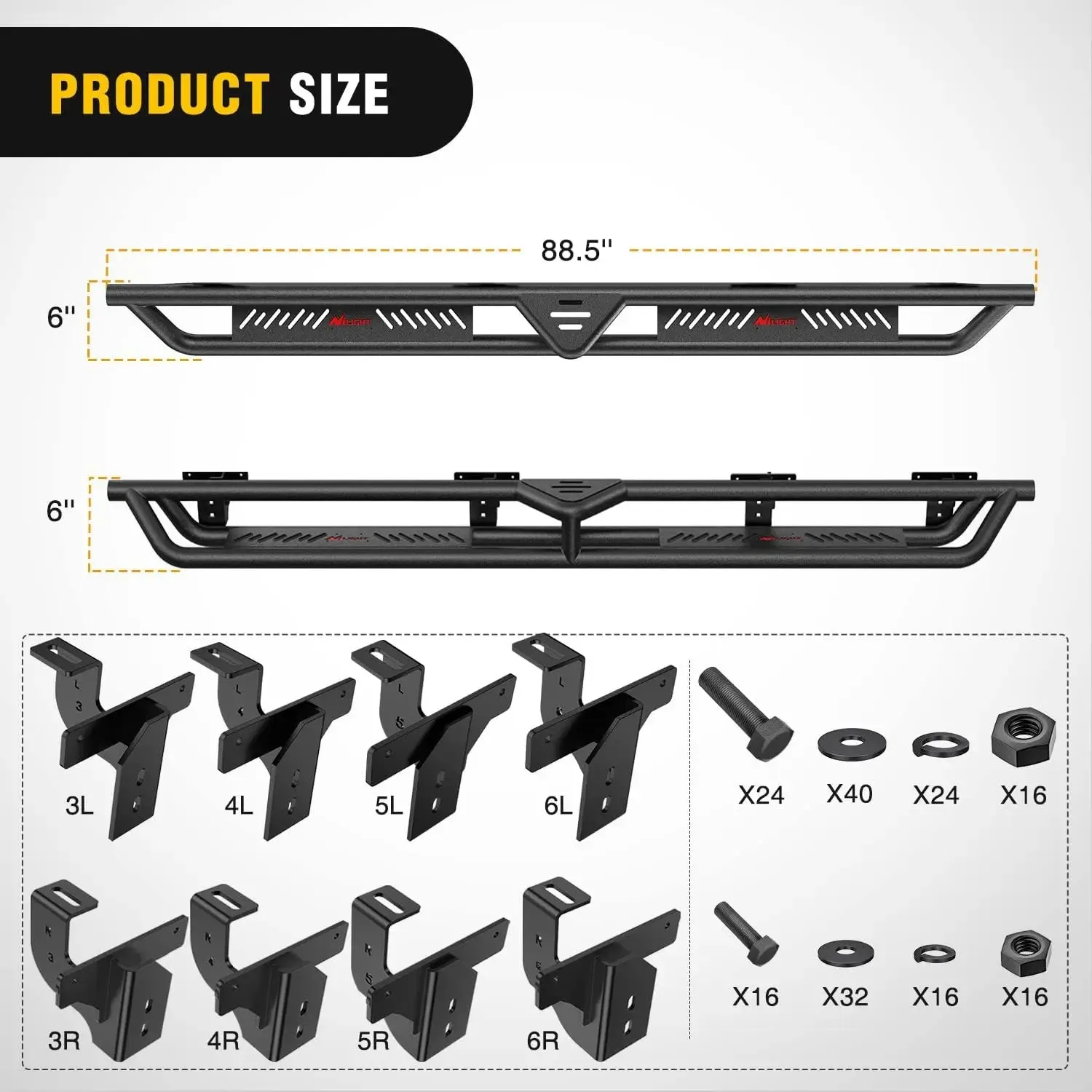 2020-2023 Jeep Gladiator JT 4 Door Running Boards