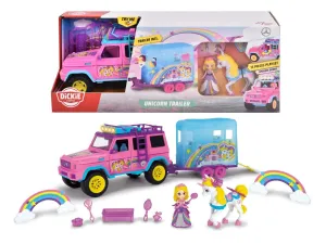 Dickie Toys Pink Drivez Unicorn Trailer Playset