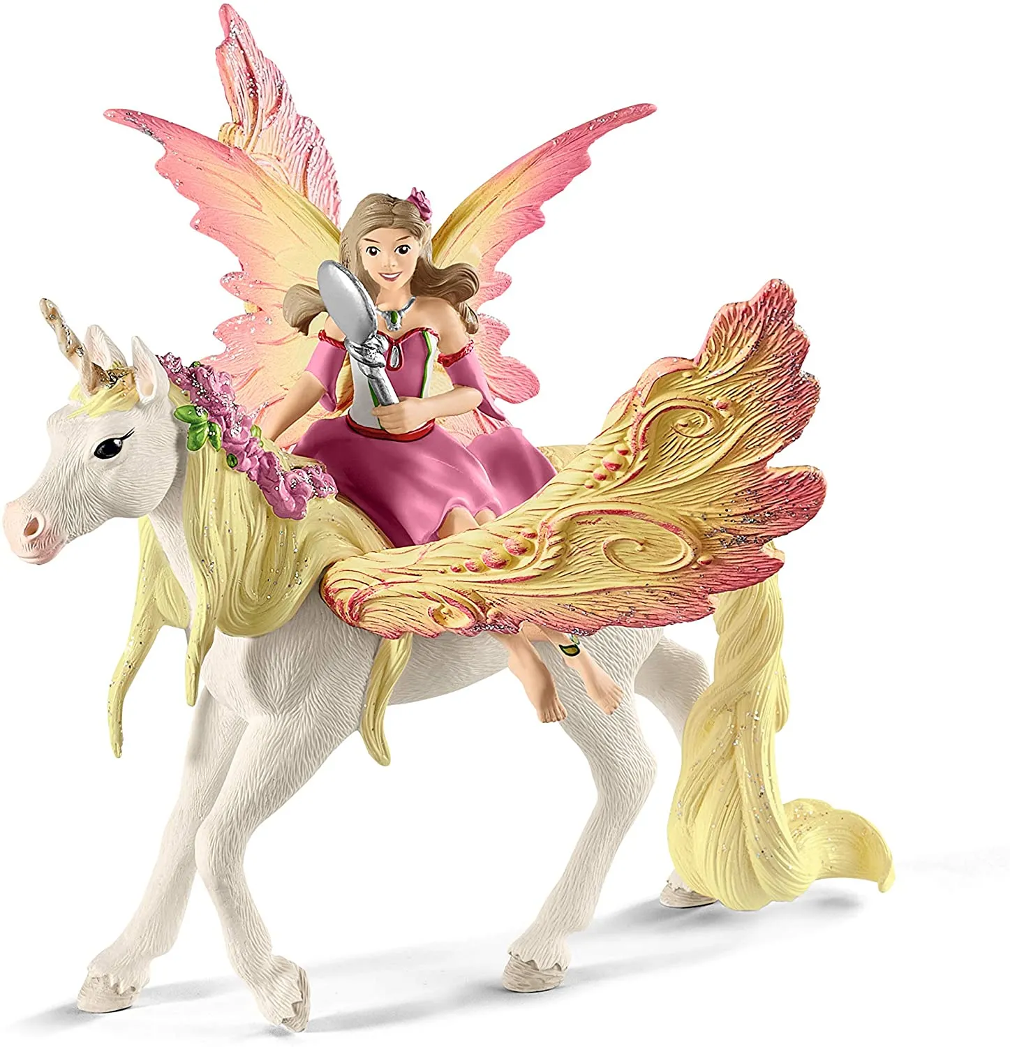 Fairy Feya with Pegasus Unicorn Figure