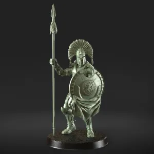 Hector - Spartan Gladiator Warrior Spear Figure 12k   Base Print 3D RPG Miniature Gift Idea mini | Dungeons & Dragons | Tabletop | DM Stash