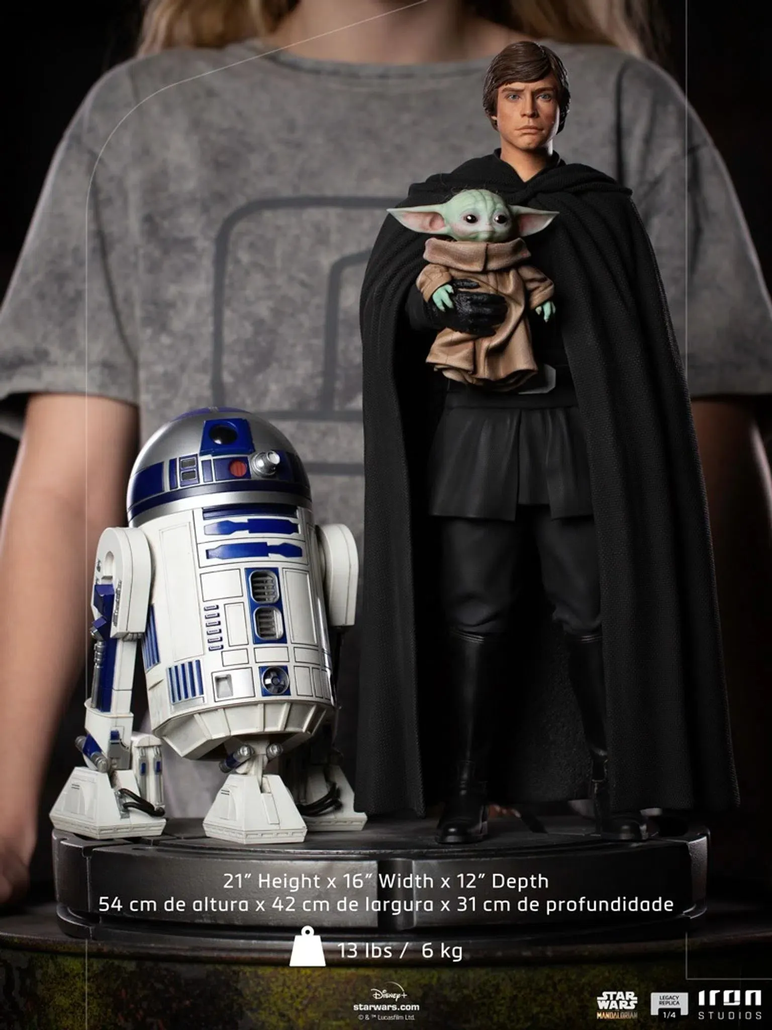 IRON STUDIOS LUKE SKYWALKER, R2-D2 AND GROGU LEGACY REPLICA 1/4 - LUCSWR49321-14