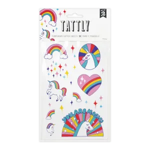 Rainbow Unicorns Tattoo Sheets