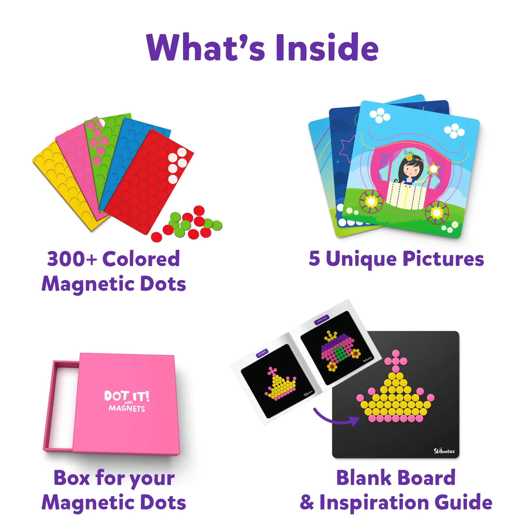 Skillmatics Art Activity Dot It with Magnets - Unicorns & Princesses, No Mess Repeatable Art for Kids, Craft Kits, DIY Activity, Gifts for Ages 4 to 7