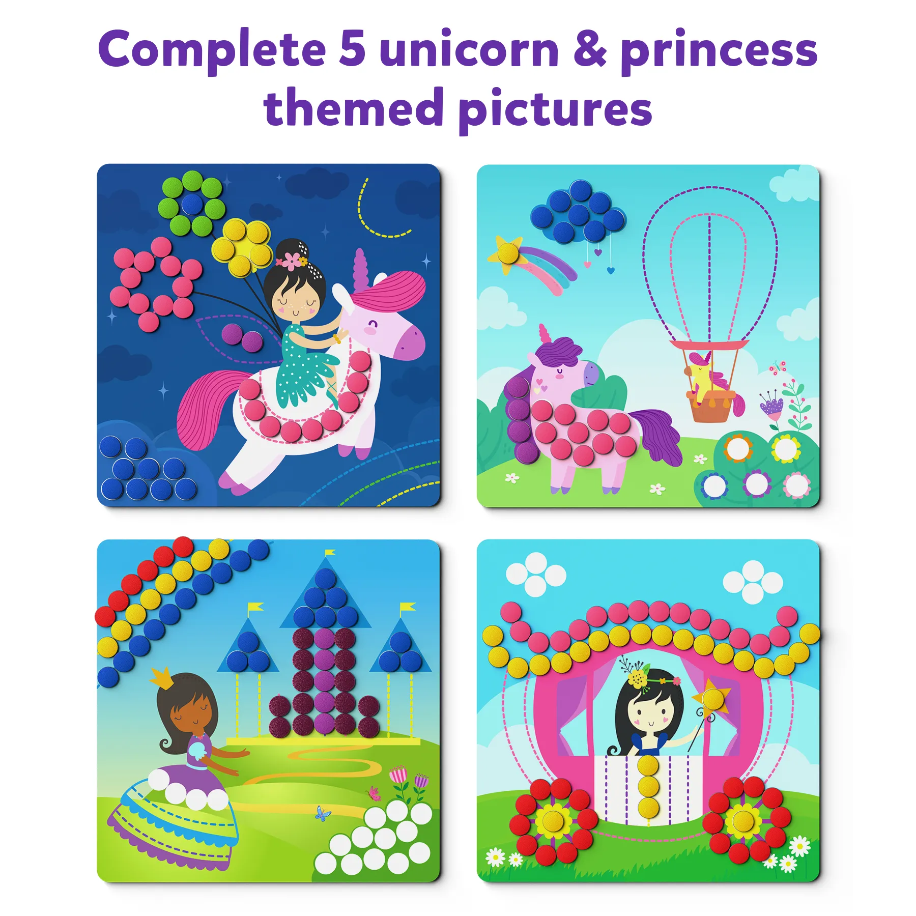 Skillmatics Art Activity Dot It with Magnets - Unicorns & Princesses, No Mess Repeatable Art for Kids, Craft Kits, DIY Activity, Gifts for Ages 4 to 7
