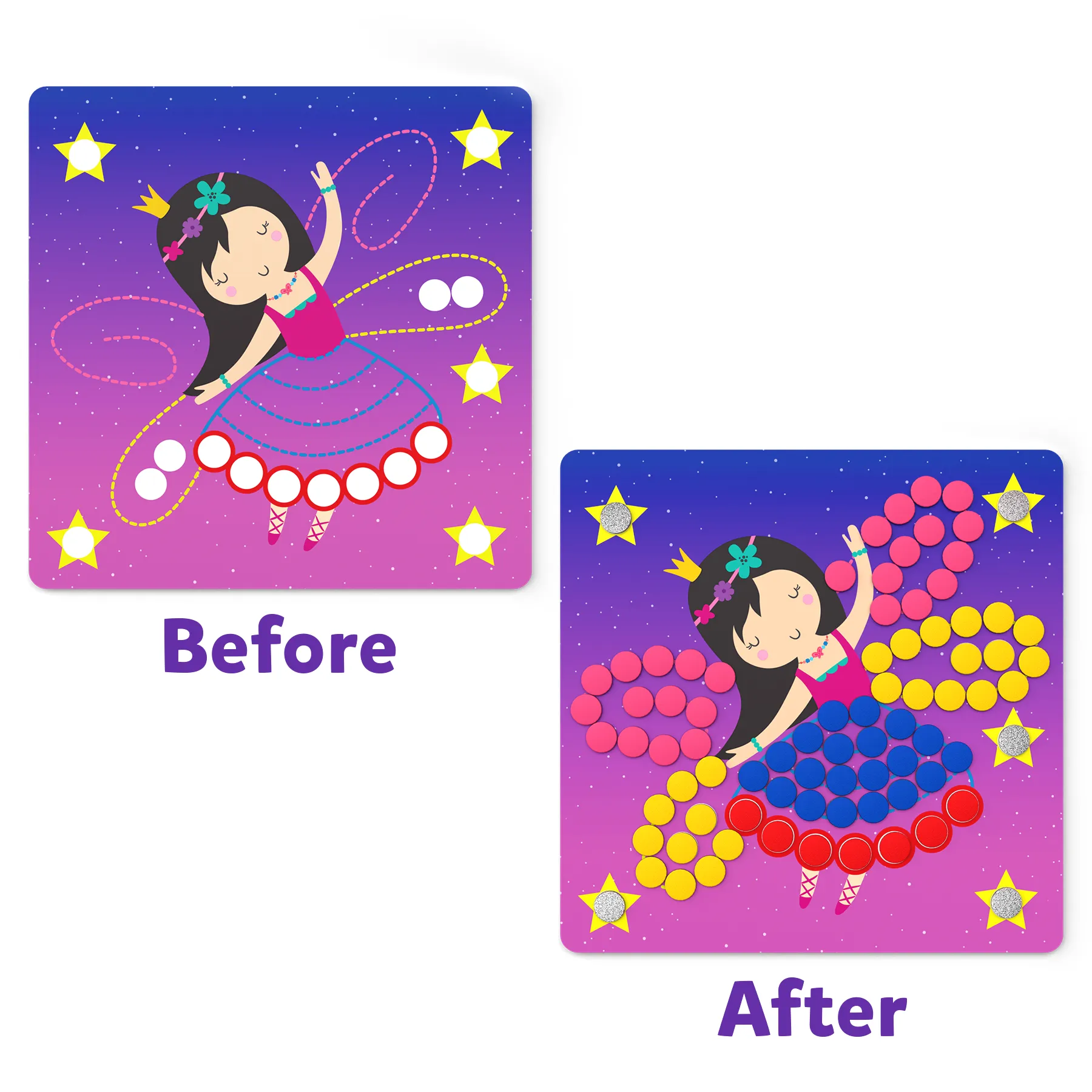 Skillmatics Art Activity Dot It with Magnets - Unicorns & Princesses, No Mess Repeatable Art for Kids, Craft Kits, DIY Activity, Gifts for Ages 4 to 7