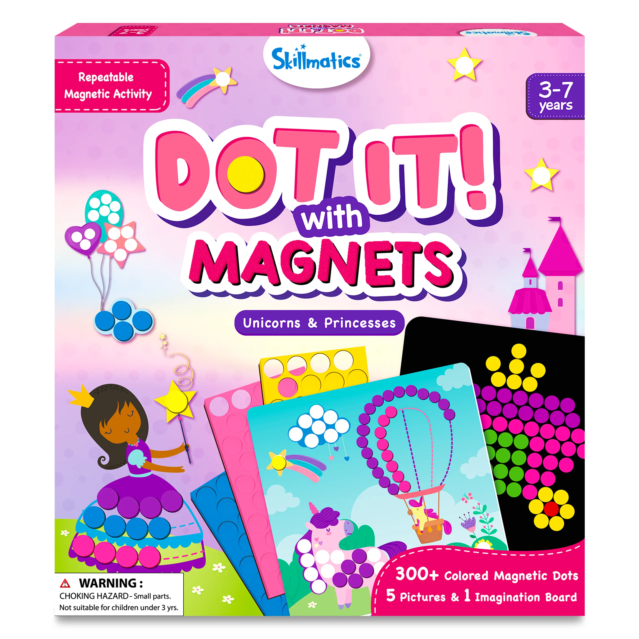 Skillmatics Art Activity Dot It with Magnets - Unicorns & Princesses, No Mess Repeatable Art for Kids, Craft Kits, DIY Activity, Gifts for Ages 4 to 7