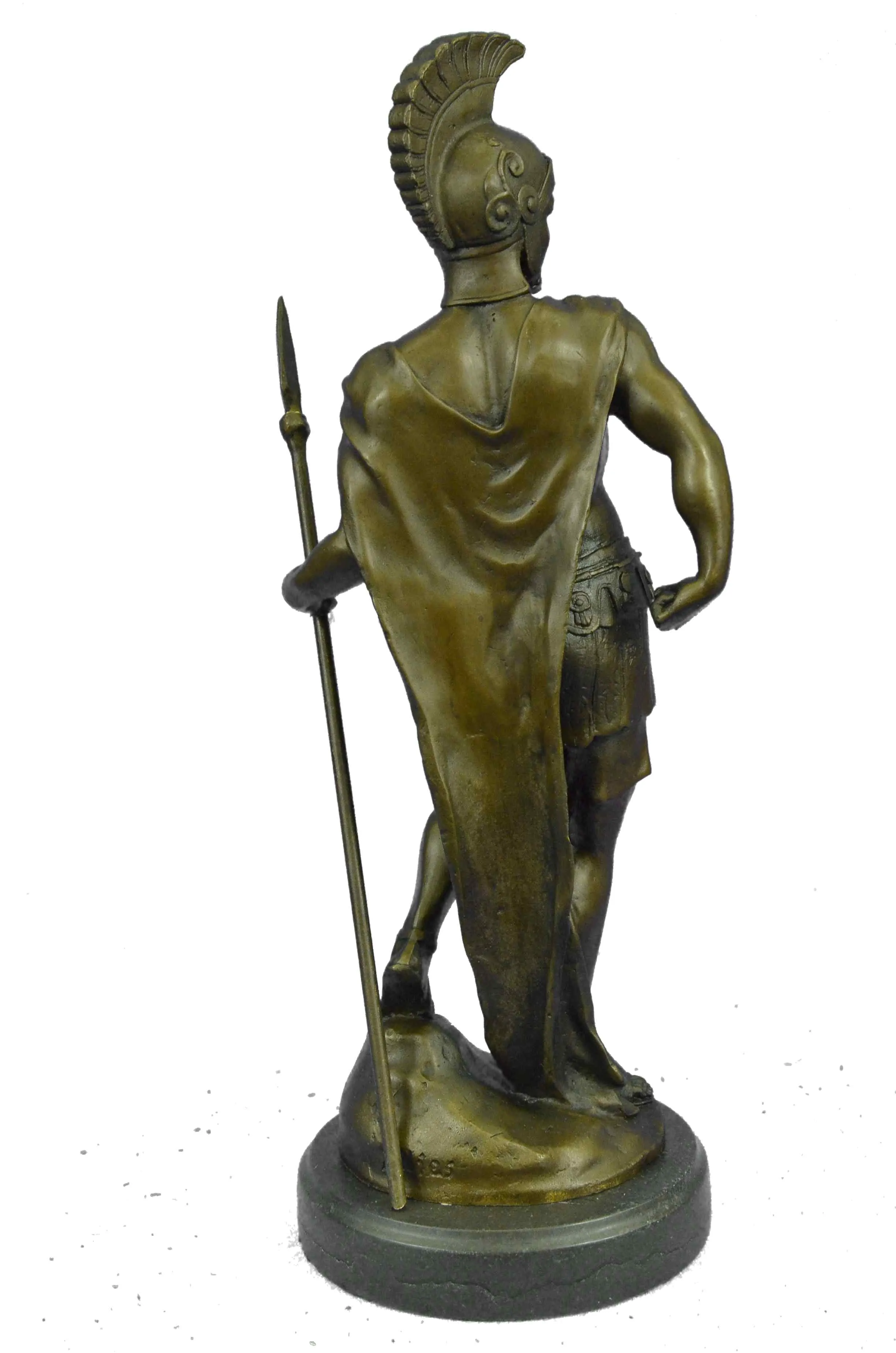 VINTAGE SIGNED KNIGHT WARRIOR BRONZE STATUE DALOU DECO SCULPTURE FIGURINE ART