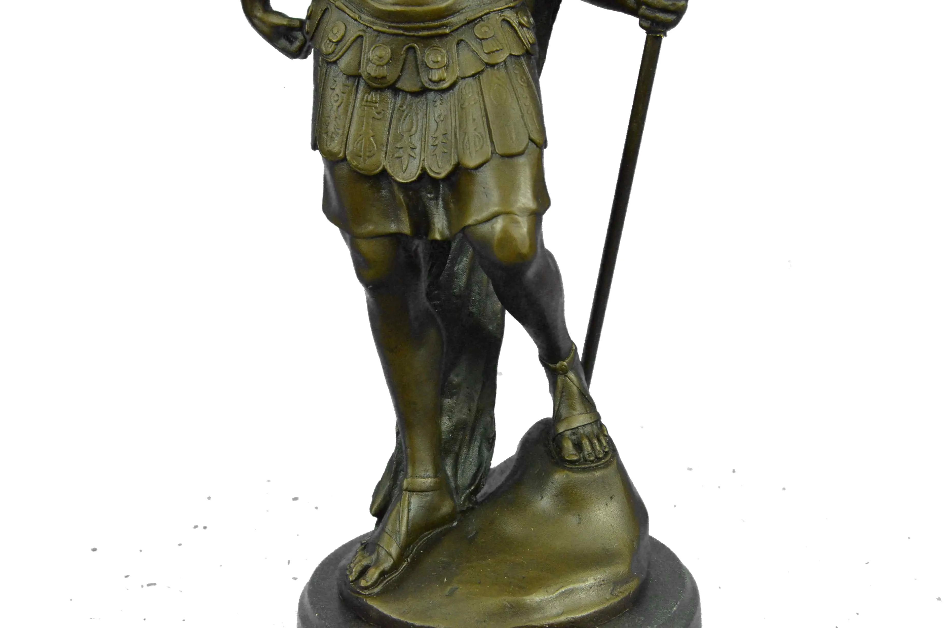 VINTAGE SIGNED KNIGHT WARRIOR BRONZE STATUE DALOU DECO SCULPTURE FIGURINE ART