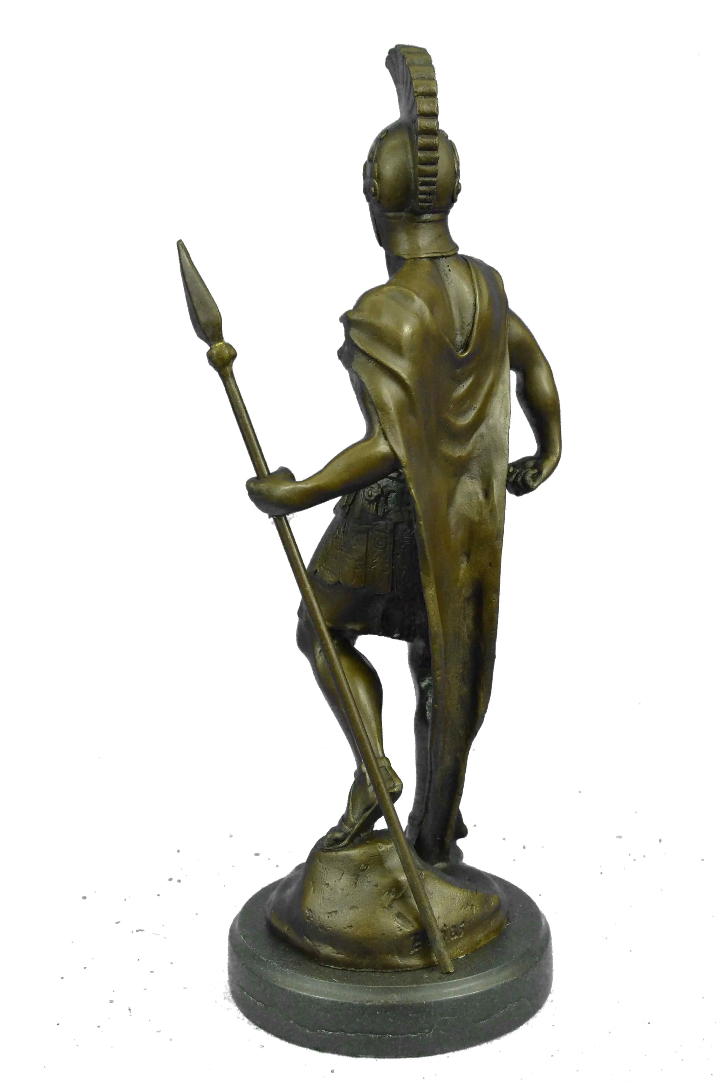 VINTAGE SIGNED KNIGHT WARRIOR BRONZE STATUE DALOU DECO SCULPTURE FIGURINE ART
