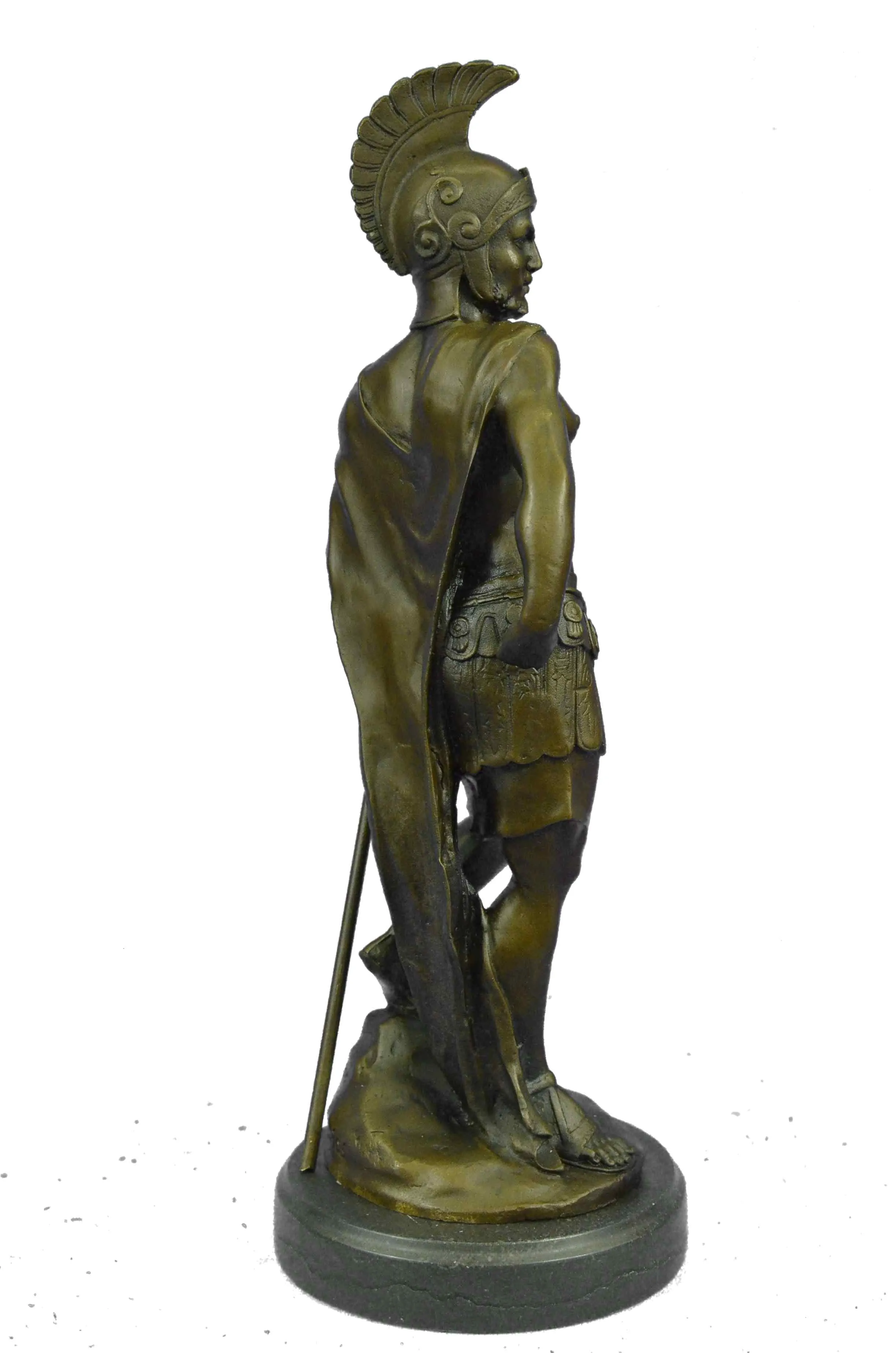 VINTAGE SIGNED KNIGHT WARRIOR BRONZE STATUE DALOU DECO SCULPTURE FIGURINE ART