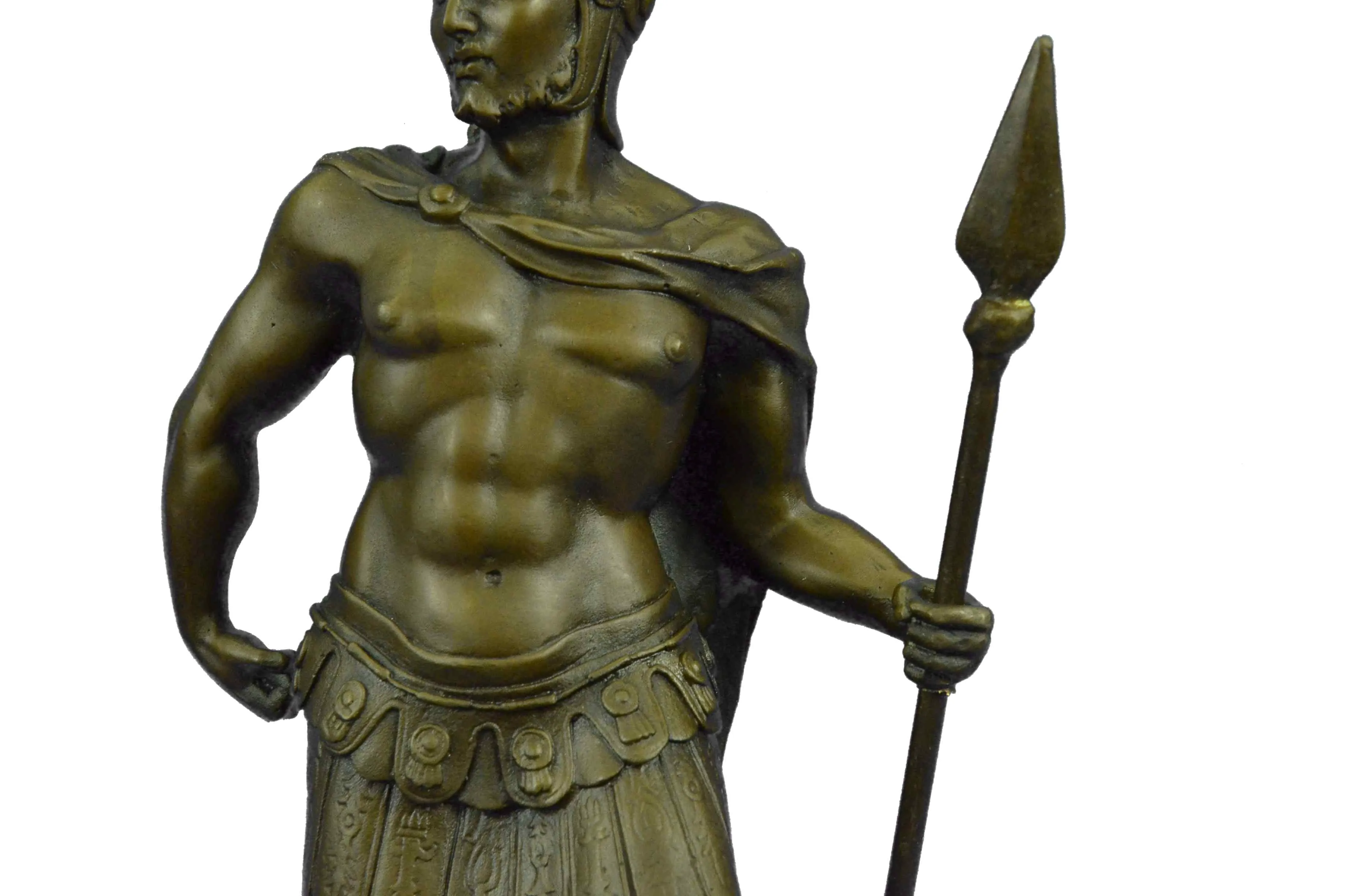 VINTAGE SIGNED KNIGHT WARRIOR BRONZE STATUE DALOU DECO SCULPTURE FIGURINE ART