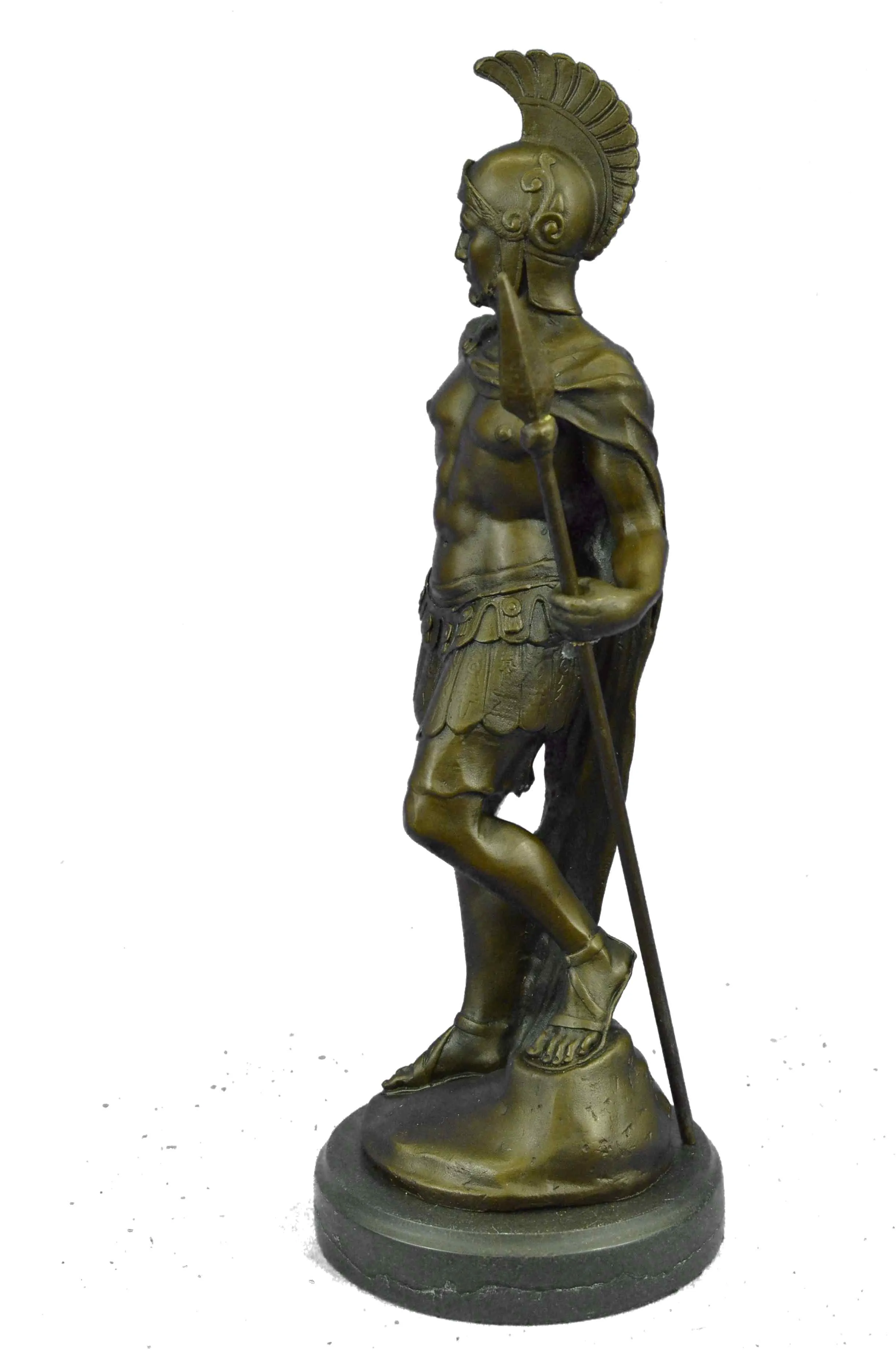 VINTAGE SIGNED KNIGHT WARRIOR BRONZE STATUE DALOU DECO SCULPTURE FIGURINE ART